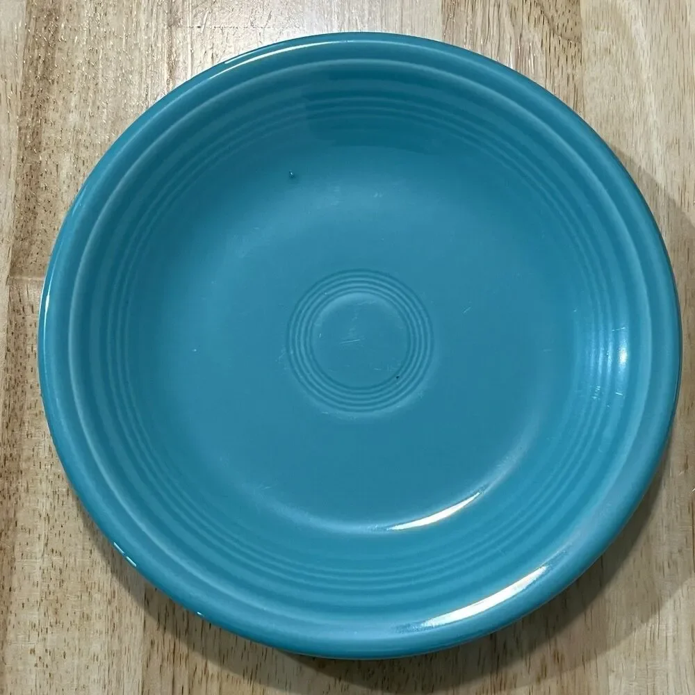 Fiesta Fiestaware Salad Plates Set of 2 Teal Blue 7” USA Dinnerware Vintage